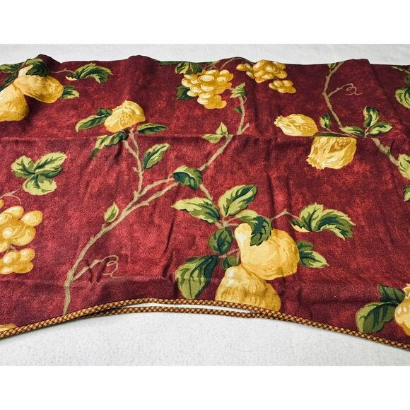 NEW Waverly Home Classics Buckingham Valance 80" X 15" Chianti Red Mistral - Picture 4 of 9